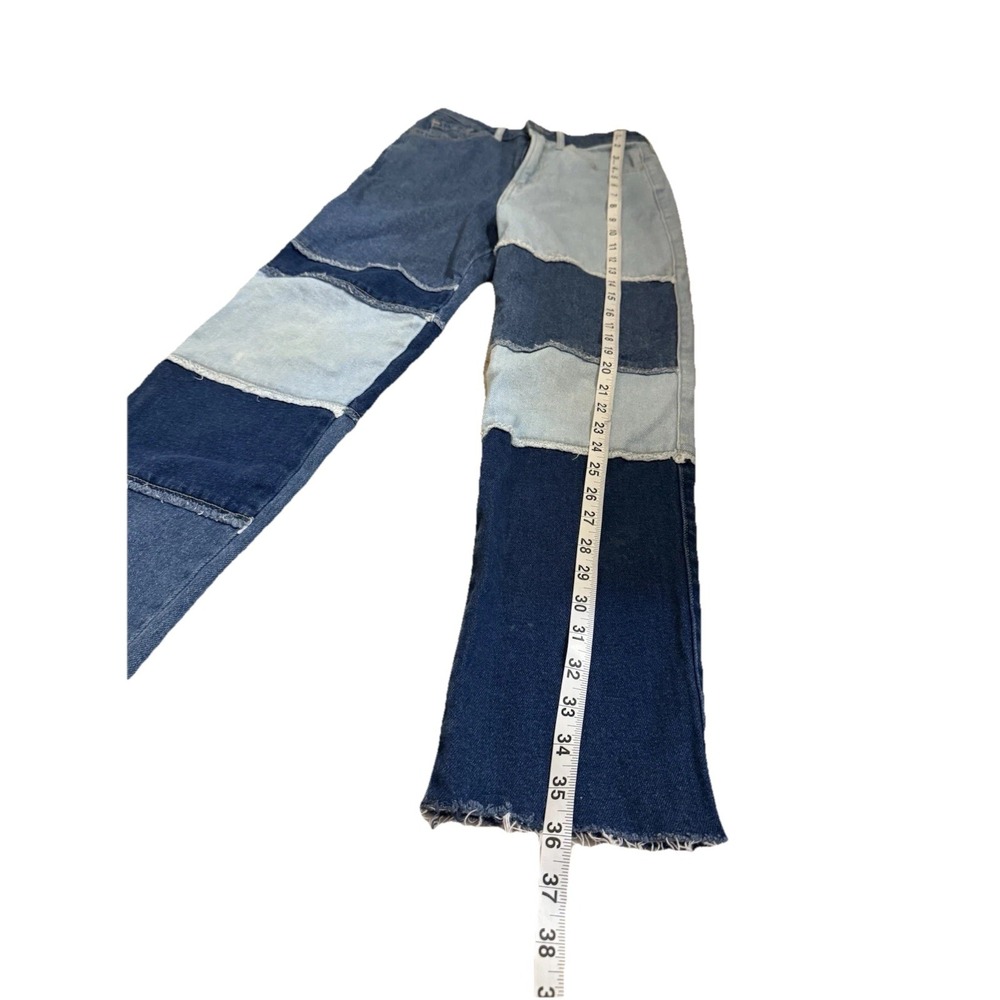 Hollister Women's Ultra High Rise Vintage Straight Jeans Patchwork Size 24 - Picture 7 of 9
